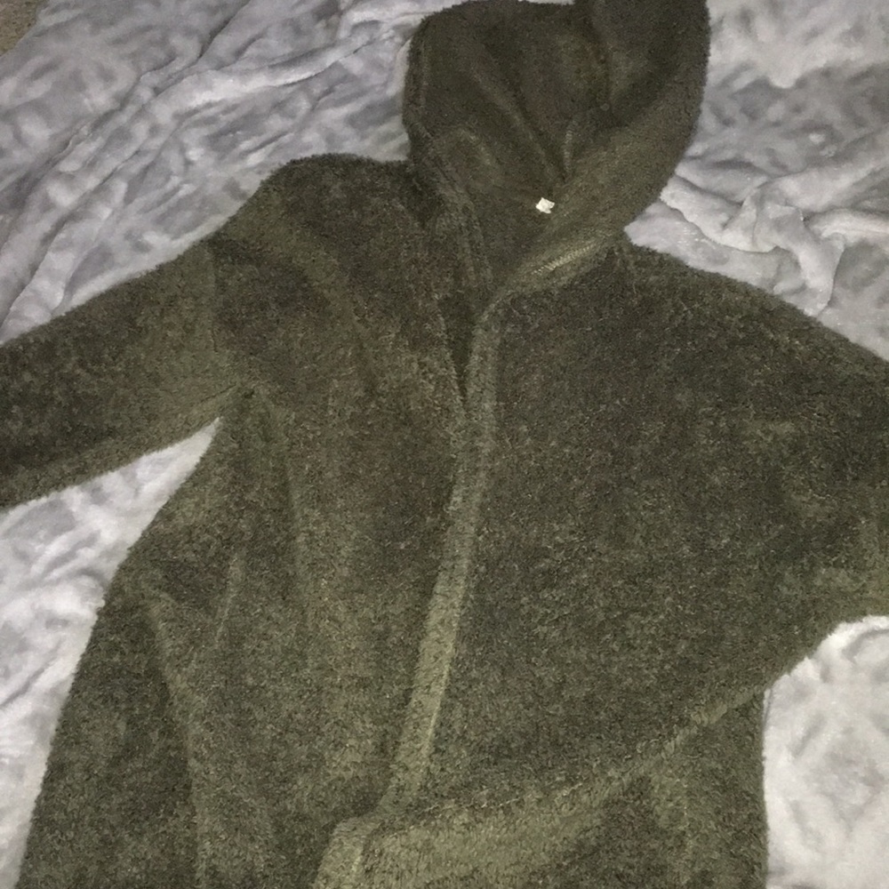 Green soft dress coat